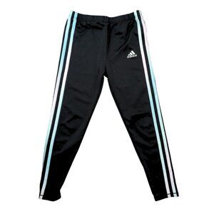 Adidas Black 3-Stripe Girls’ Athletic Pants – Size 7, Slim Fit Training Track Jo